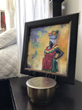 Palenques- Colombian Fruit Seller in Colombia-12" by 12" Oil on Canvas Painting