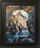 Cape Kiwanda Arch- 20"H by 16"W Oil on Canvas