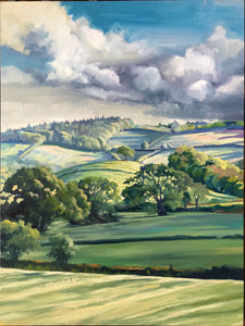 Blue English Countryside- 30"W by 40"H- Oil on Canvas