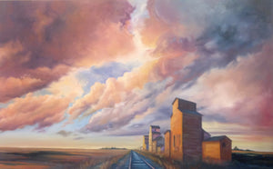 Southern Alberta Summer Storm -24 by 36 inch Oil on Canvas