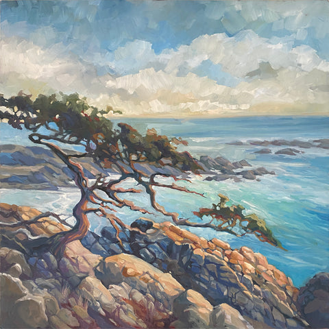 Point Lobos Cypress II- 24" X 24" Oil on Board